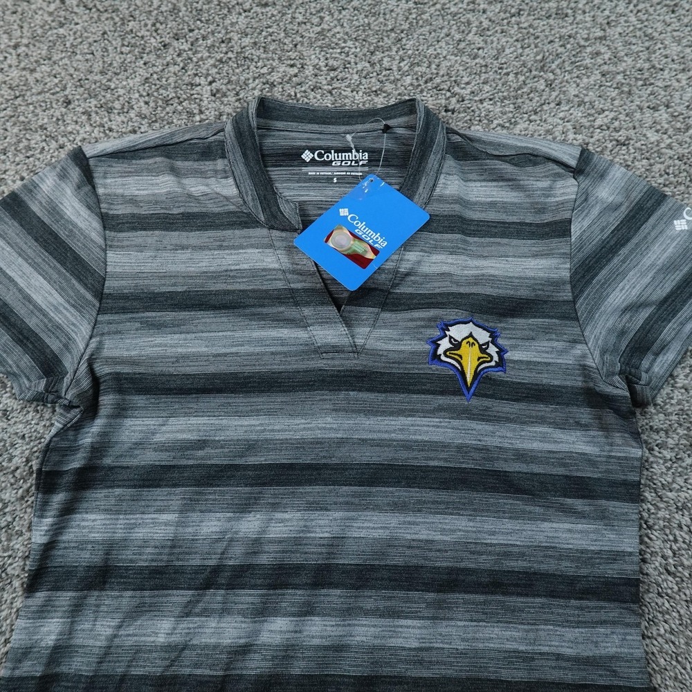 NEW Morehead State Eagles Shirt Womens S Black Gray Stripe Columbia NCAA College